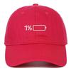 Hot Sale 1% Battery Embroidered Baseball Cap – Classic Cotton Dad Hat for Women & Men, Casual Sun Hat