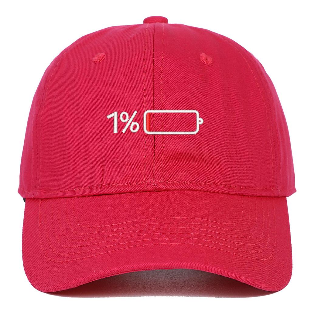 Hot Sale 1% Battery Embroidered Baseball Cap – Classic Cotton Dad Hat for Women & Men, Casual Sun Hat