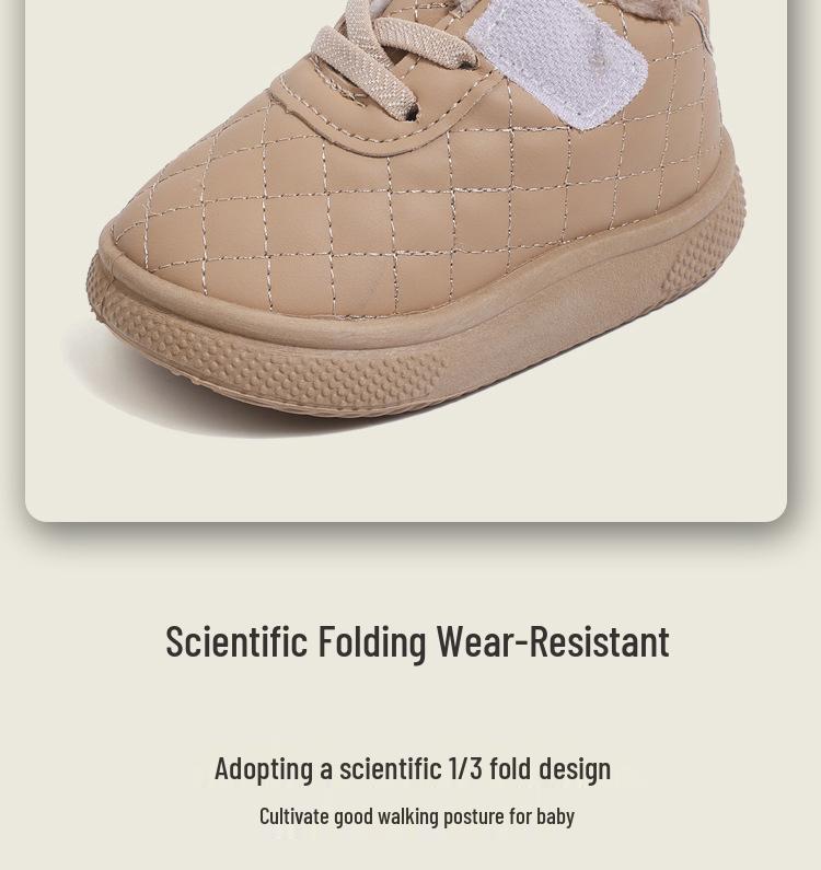 Children's Winter Fleece-Lined Snow Boots: Warm, Unisex, Cotton Shoes for Toddlers (1-6 Years)