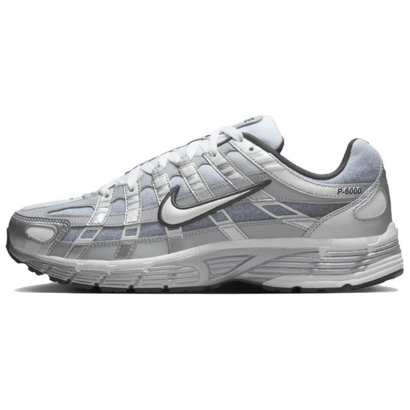 Nike P 6000 Abrasion Resistant Low Top Running Shoes Men's Silver Gray Sneakers IH4465-095
