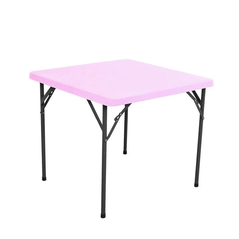 85x85cm Square Tablecloth Washable Polyester Fabric Solid Color Elastic Table Cloth for Wedding Party Dining Banquet Decoration