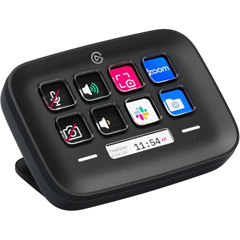 

[Ексклюзив для Amazon.co.jp] Elgato Stream Deck Neo Чорний – 8 настроюваних клавіш, 2 сенсорні точки, Прискорюйте завдання та робочі процеси – Керуйте Word, Excel, Pow