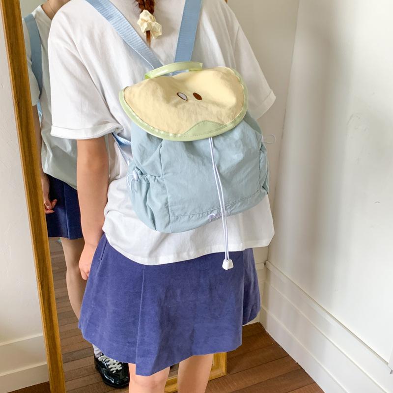 Summer dopamine contrasting color mini backpack women 2025 new Japanese cartoon fruit travel flip small backpack