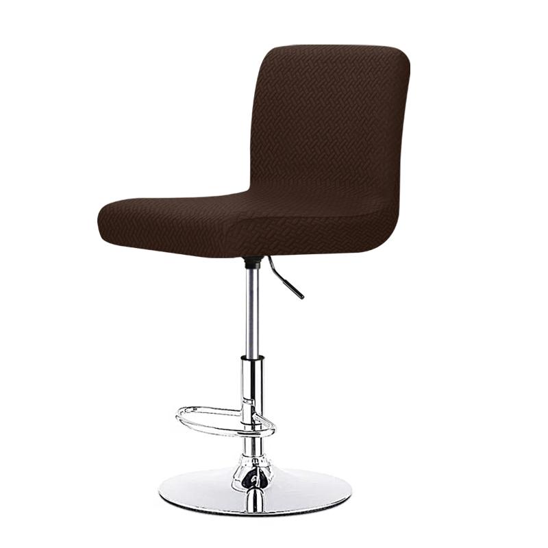 Jacquard Bar Stool Chair Cover Stretch Short Back Dining Cheap Chair Slipcover Spandex For Chair Home Banquet Kitchen Seat Cover