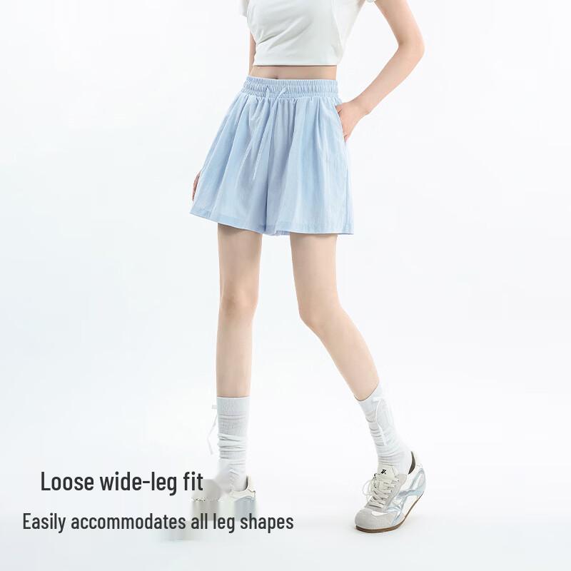 TonLion Women's Casual Cool-Feel Wide-Leg Shorts