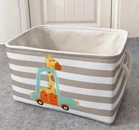 Household Children s Plush Doll Storage Basket With Large Capacity Baby Doll Folding Storage Bucket Clothes Basket Multi-Purpose жирафовый