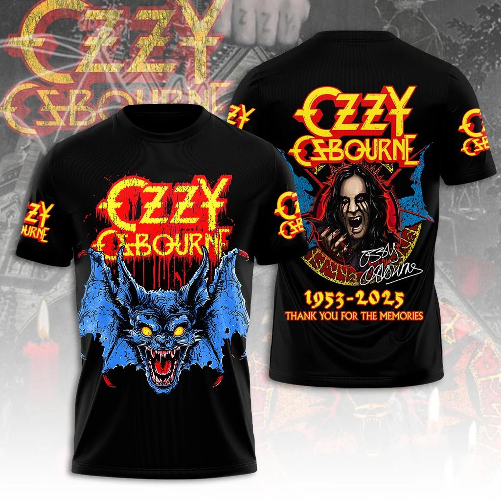 Hot Rock Ozzy Band 3d Printing T-shirt Men Women Fashion Hip Hop Short Sleeve Sports O-Neck Tops Tees for Men Clothes