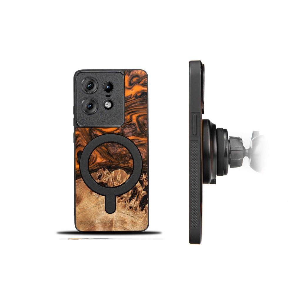 Bewood Unique case for Motorola Edge 50 Pro - Orange with MagSafe