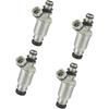 Car Fuel Injector Nozzle Replacement Fit for Toyota Corolla 1.6L 1989-1992 23209-16120 - Pack of 4 Silver Tone Benefit