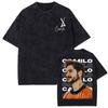 Singer Camilo La Tribu Album Tour  Merch T Shirts Men Women Gothic Hip Hop Vintage Washed Tshirt  Cotton Casual T Shirt