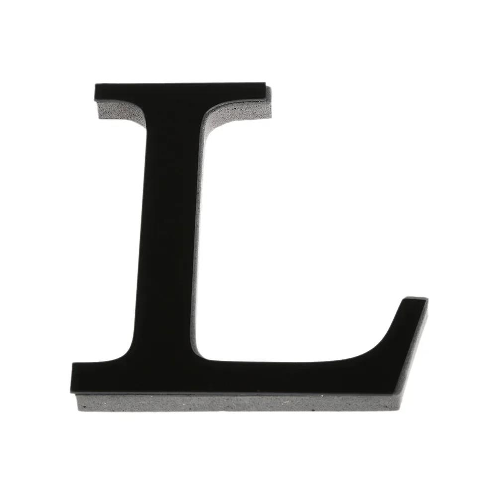 26 Letters DIY 3D Mirror Acrylic Wall Sticker Ornaments Black English Alphabet Decals Home Decor Wall Art Mural Party Decoration