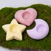 DIY Eid Crescent Moon Star Candle Holder Silicone Mold 3D Heart Candlestick Resin Gypsum Mould Ramadan Ornament Tools Home Decor