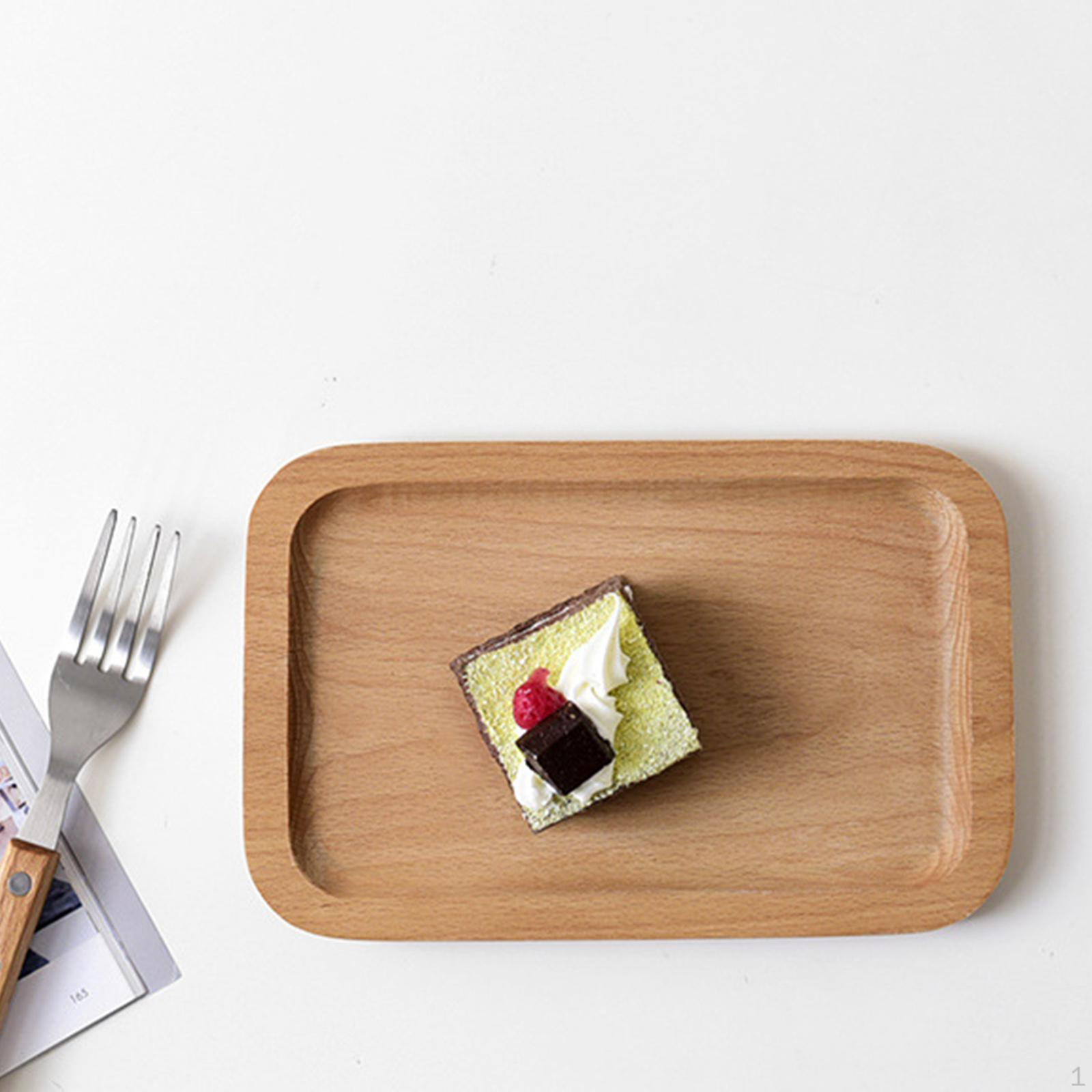 Elegant Wooden Serving Tray Set for Dining and Entertaining D
