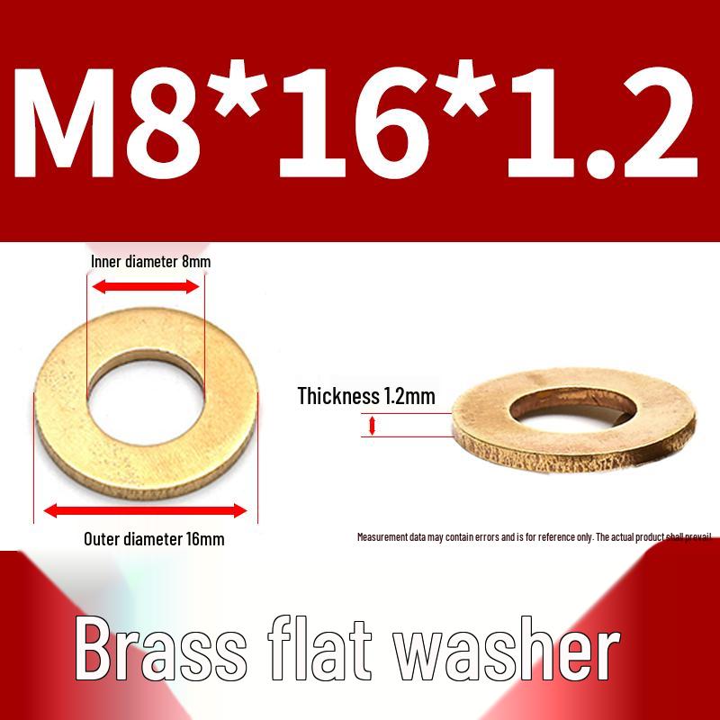 Brass and Copper Shim Washers: Sizes M2-M20