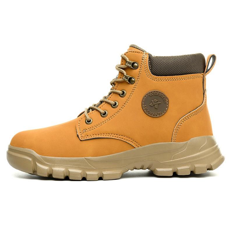 Steel Toe Safety Work Boots High Cut Anti-Puncture Slip Resistant Waterproof Durable Comfortable Construction Manufacturing