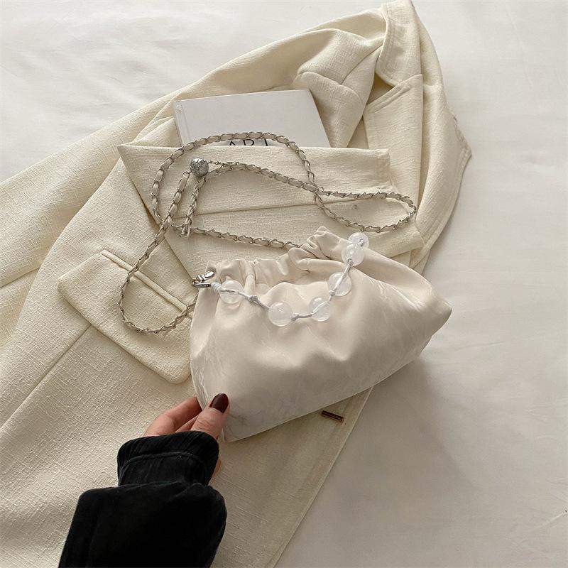 

Новая женская сумка-сумка в китайском стиле с отделкой из бисера и нишевым дизайном, корейская версия, простая сумка-ведро, модная сумка через плечо с цепочкой