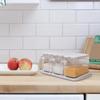 Clear Seasoning Box Storage Container Cruet 3 Compartment Kitchen Spice Pots Apricot