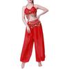 Belly Dance Costume Set Coins Bra Top Lantern Pants Cosplay Halloween Costume Belly Dance Outfits for Dress Up Party