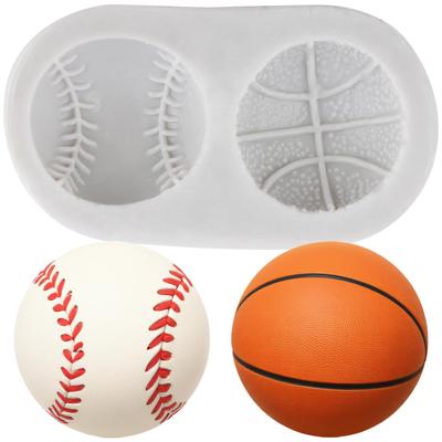 Silikonová forma na baseballové míčky Basketball Fondantové formičky Nástroje na zdobení dortů Cupcake Topper Cukrové dekorace Gumová pasta Polymerová hmota