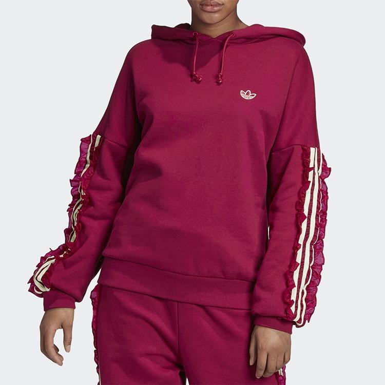 Adidas Originals Sweatshirts Women's Burgundy Hooded Moderate FU3872