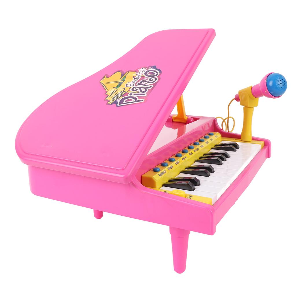 23 Tasten Elektronisches Klavierspielzeug Multifunktionales Kleinkind Lernklavier mit Mikrofon 15 Demo-Songs