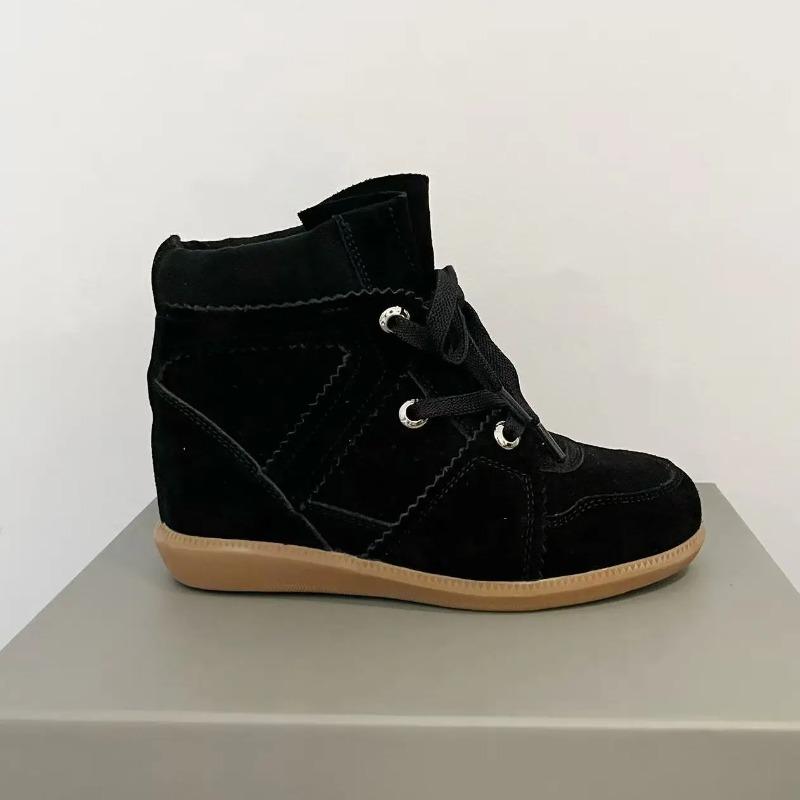 Designer Shoes Women Suede Hidden Wedge