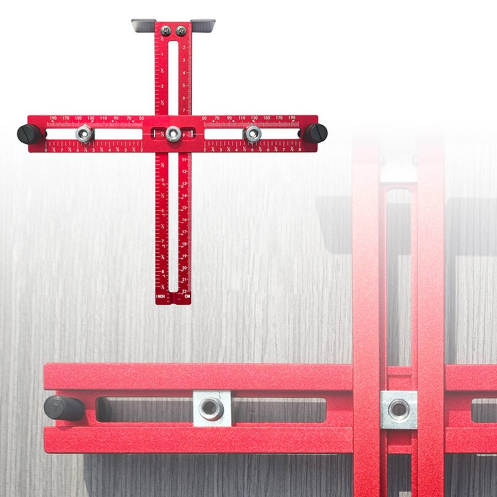 Cabinet Hardware Jig Adjustable Handle Template Tool Punch Locator Drill Guide Aluminium Alloy