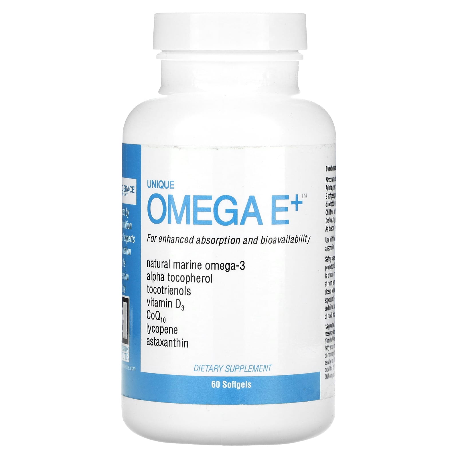 

A.C. Grace Company, Unique Omega E+, 60 Softgels