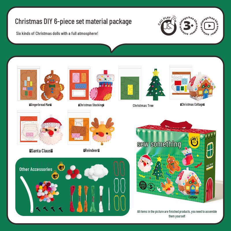 

Детский рождественский набор для шитья своими руками Ke Da Duck - нетканые игрушки ручной работы для мальчиков и девочек