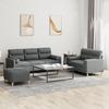 Vidaxl 3-Cz. Relaxation Set With Cushions, Dark Grey, Fabric