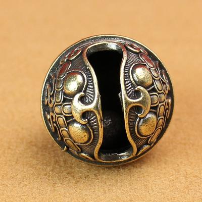 Vintage Brass Keychain Pure Copper Gluttonous Bell Car Key Chain Pendant