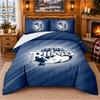 Printed 3Pcs Bedding Set Leeds Rhinos Pattern Bed Sheet Pillowcase For Bedroom Decor