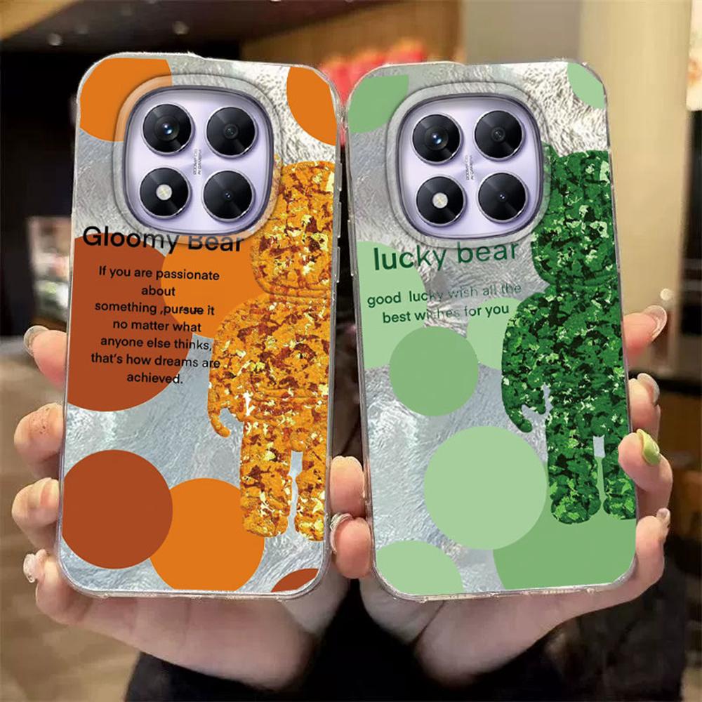 Kolorowy Gradient Biały Motyl Leopard Love Print Etui na Telefon Xiaomi Redmi Note 14 Pro 5G Pokrowiec Miękki Silikonowy Bumper Twardy PC Tylny Pokrowiec