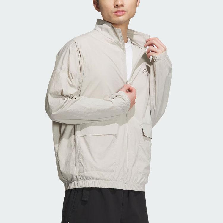 Adidas Relaxed Logo Jacket Men Jacket Gray IT3955