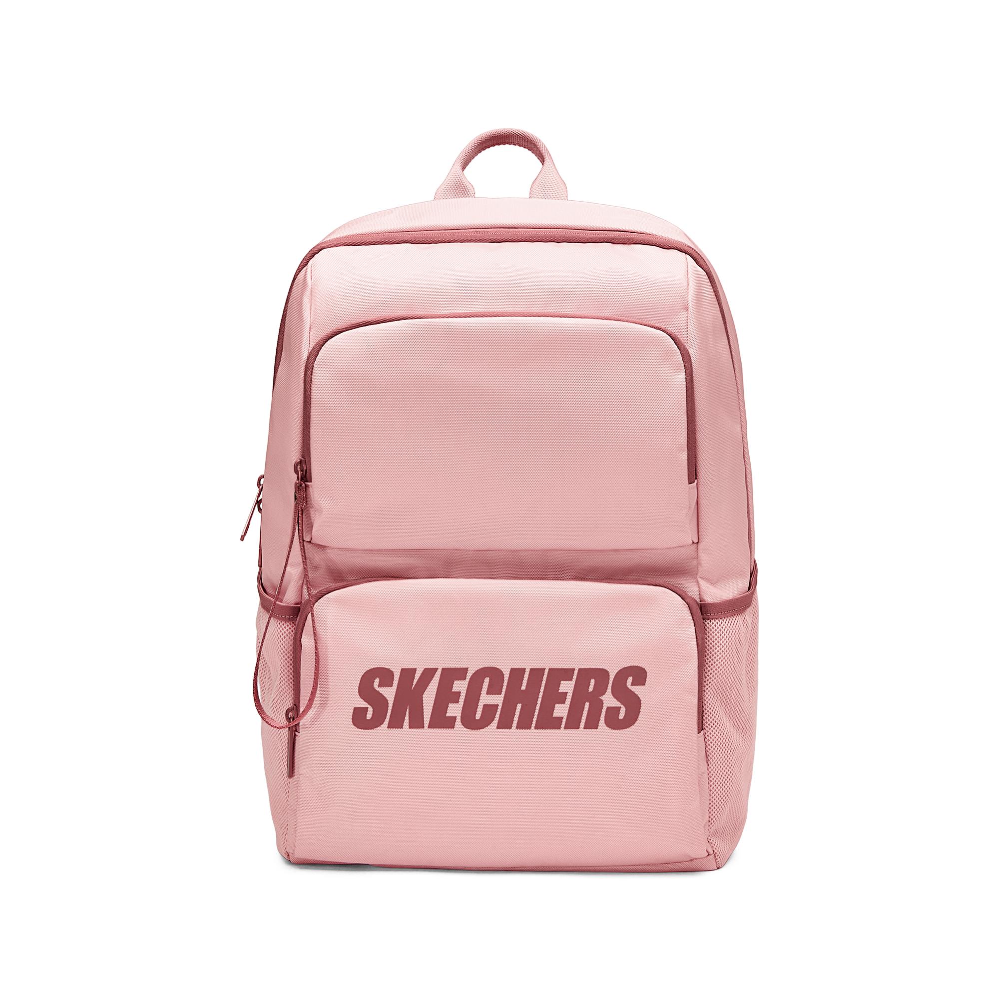 Skechers Fashion Casual Versatile Fabric Backpack Women Backpack Strawberry-Cream-Pink L320U196-01UJ Strawberry Cream Pink