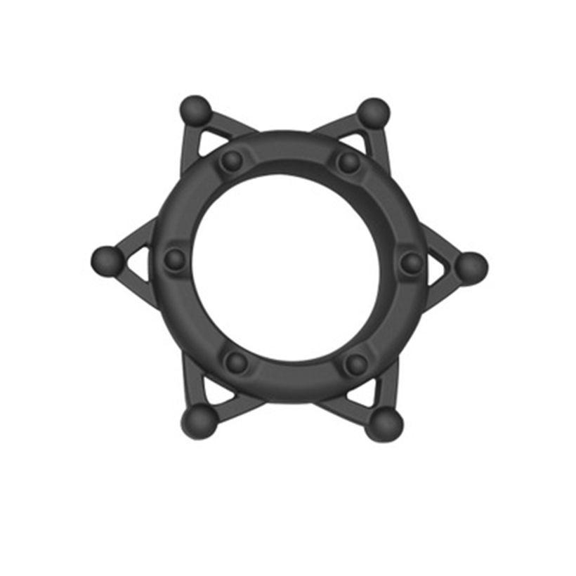 Hexagram Cock Mens Lock Penis Ring Adult Silicone Sex Toy Ejaculation Delay