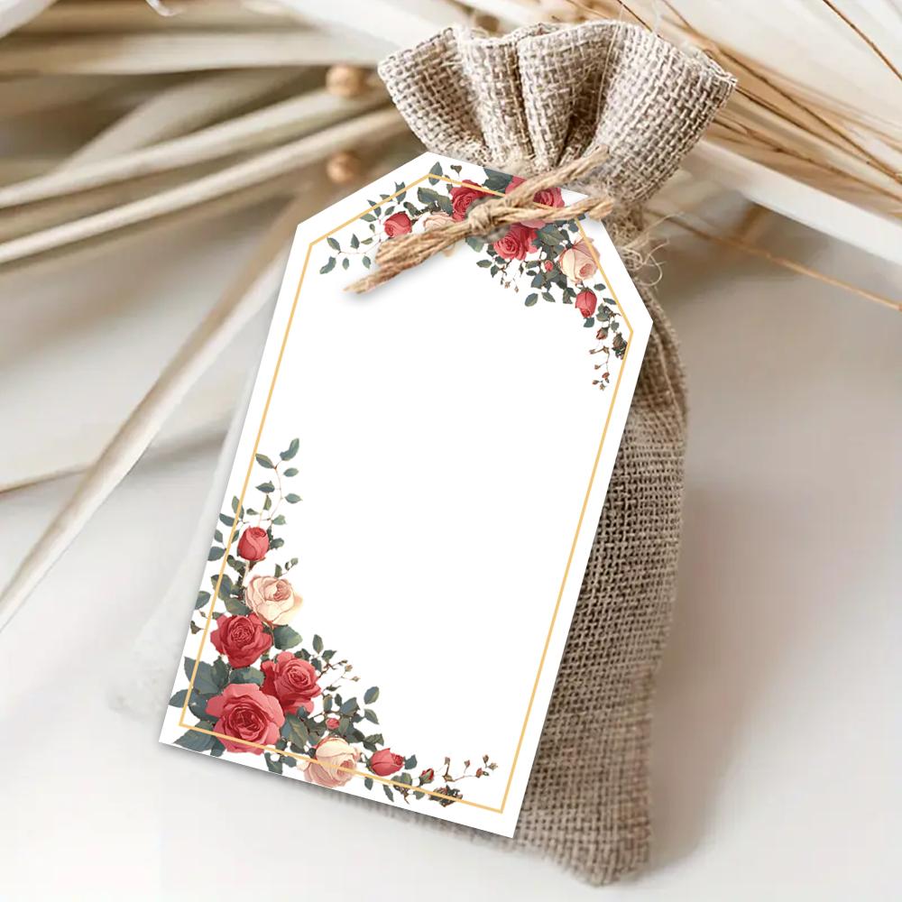 40pcs, Christmas tags, gift labels, party decorations, DIY cards, holiday home decor, greeting cards, party cards, gift twine