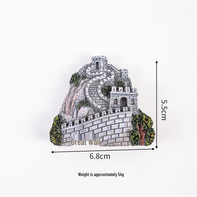 Stadt Wahrzeichen 3D Touristenattraktion Kühlschrankmagnet – Einzigartiges Reisesouvenir