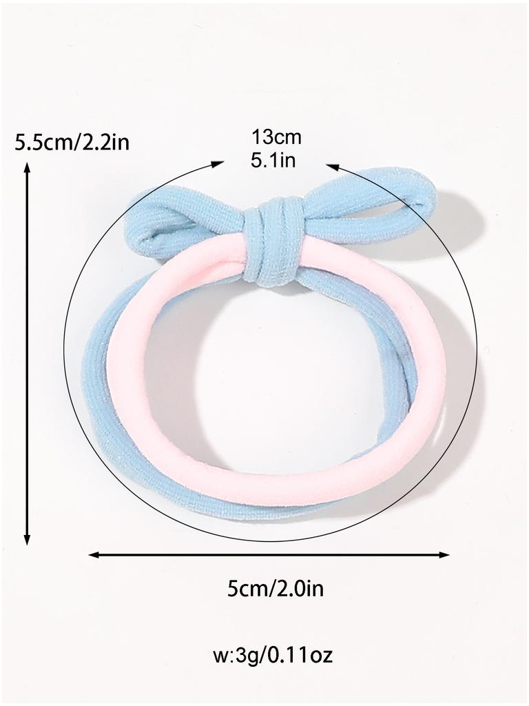 5 pcs ins high elasticity seamless hair bands tie ponytail bow towel ring cream color double strand headband leather band suitab