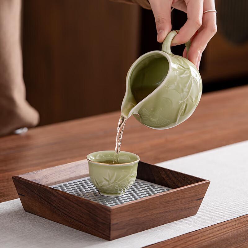 Bafangli Bamboo Rhyme 11-Piece Ceramic Tea Set