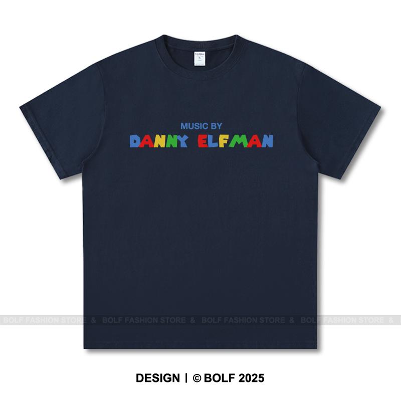 Women's Music By Danny Elfman Printed T-Shirt 100% Cotton Oversized Graphic Tees for Men Summer Tops Film Score Streetwear