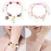 Lightweight Adjustable Chain Bracelet With Sparkling Star Elf Charm Faux Pearls Design For Casual Party Occasions