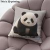Cute Panda Print Square Throw Pillow Cases Pattern Cushion Cover Suitable For Sofa Bedroom Car Pillow Cover