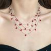 Light Luxury Water Drop Shining Choker Fashion Rhinestone Jewelry Crystal Tassel Necklace  Women