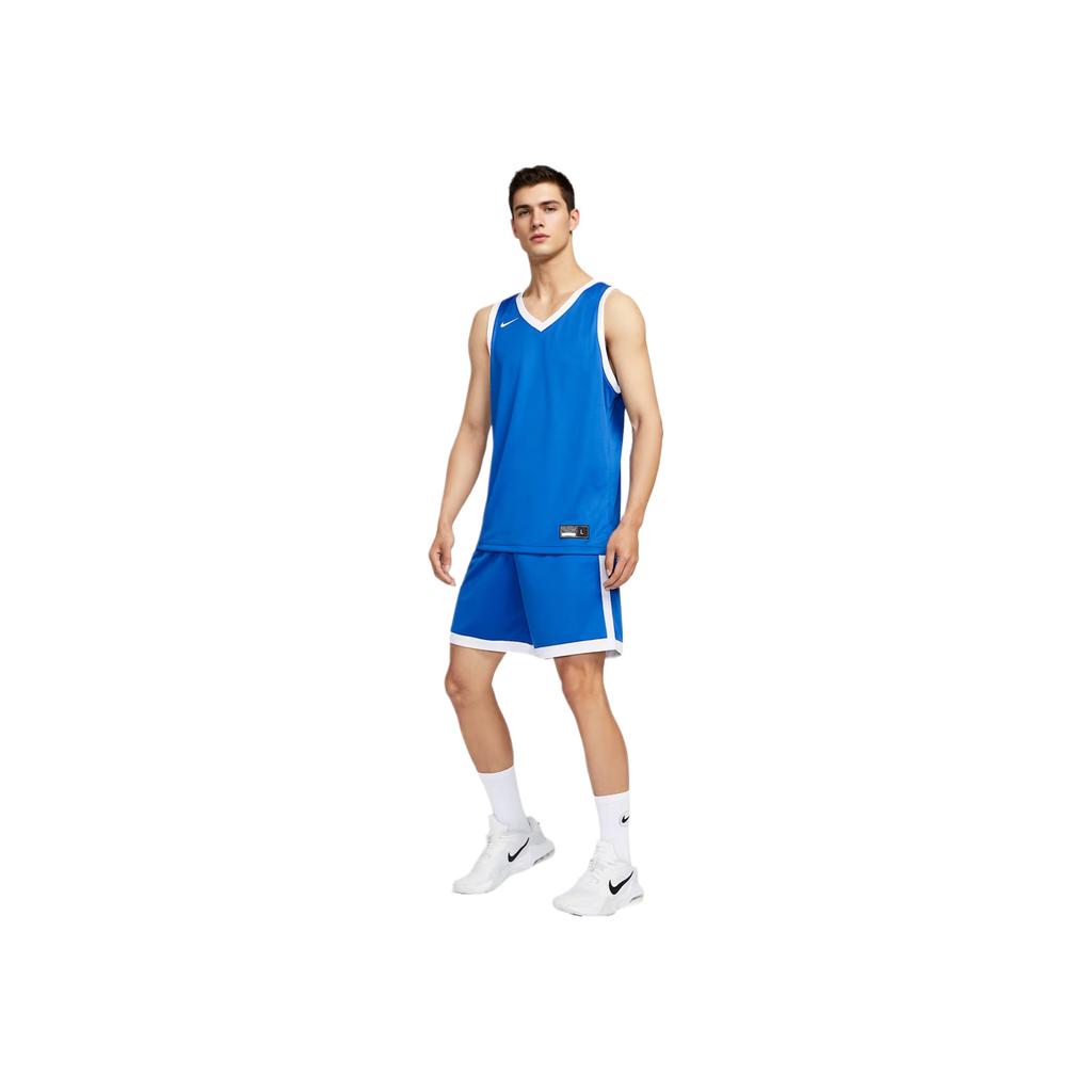 Nike Dri-Fit Stock Crossover Comfortable Fashion Simple Versatile Solid Color Sports Shorts Men Shorts Royal-Blue IB8647-412