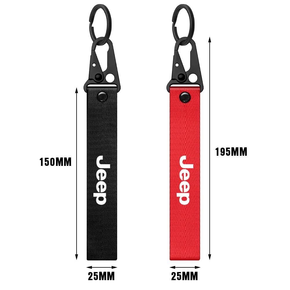 För Jeep 1st Bil Nylon Nyckelrem Märke Nyckelring Nyckelring Nyckelhållare För Jeep Renegade Patriot Wrangler Cherokee Compass Trail