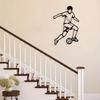 Soccer Boy Metal Wall Decor Sports Theme Indoor Outdoor Metal Art Gift