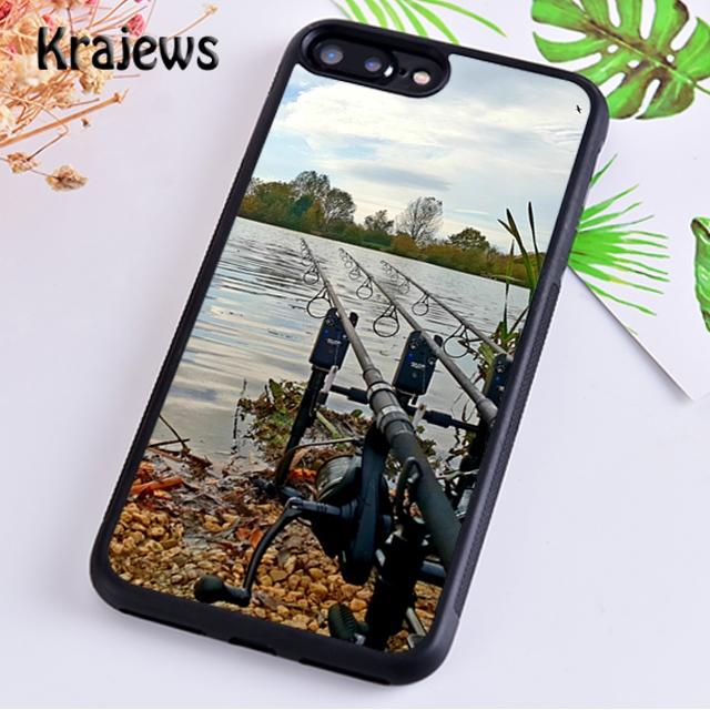 Krajews CARP FISHING RODS Soft Phone Case Cover For iPhone 17 Air 16 15 14 plus 11 12 13 pro max Plus coque Fundas