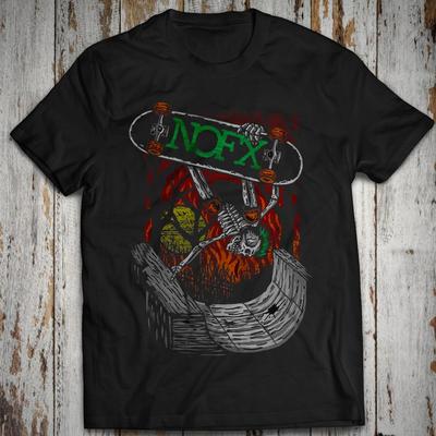 S-5XL Cotton T-Shirt Music Tee NOFX Monster Tour Concert Fat Mike Unisex T-Shirt