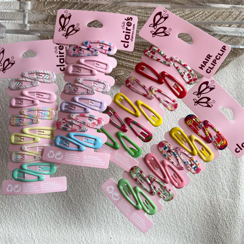 Kawaii Printed BB Clips Hairpins Set Women Children Girls Kid Hair Pins Barrettes Accessories Hairgrips Headdress Ornaments